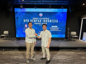 Gervando sebagai nahkoda GEMPAR Indonesia Provinsi Banten dan Adi Saputra Simanullang sebagai Sekretaris, berlangsung di Transformation Center Serpong, Sabtu (11/11/2023) lalu. (tangselpos.id/rmn)