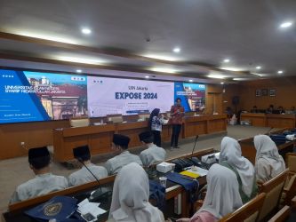 Siswa dan guru antusias mengikuti UIN Jakarta Expose 2024.(dra)