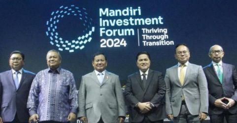 Prabowo saat hadir di acara MANDIRI Investment 2024 di Jakarta. Foto : Ist