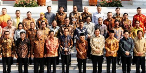 Jajaran Menteri Kabinet Jokowi-Ma'ruf. Foto : Ist