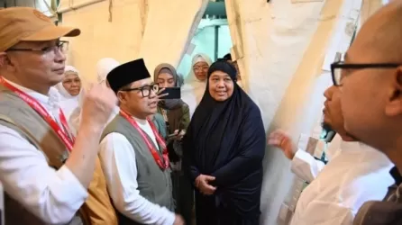 Ketua Pengawas Haji Muhaimin Iskandar saat meninjau pemondokan. Foto : Ujang Sunda
