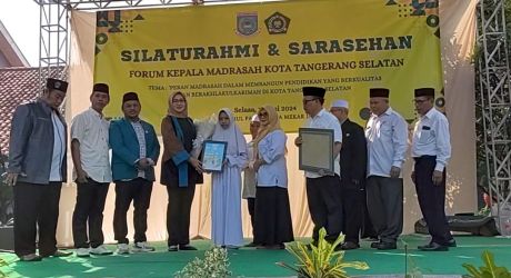 Kegiatan bersama Persatuan Guru Madrasah Indonesia (PGMI) dan Forum Kepala Sekolah Madrasah di wilayah Serpong, Tangsel, Selasa (11/6/2024). (tangselpos.id/rmn)