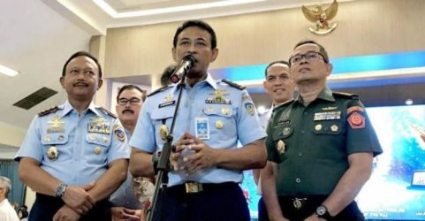 Wakil Kepala Staf TNI Angkatan Udara Marsdya Andyawan Martono memberikan keterangan kepada wartawan di Lanud Halim Perdanakusuma, Jakarta Timur, Rabu (10/7/2024). Foto : Ist