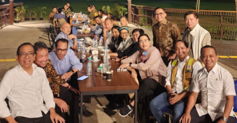 Para Menteri saat makan malam di IKN. Foto : Ist