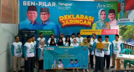 Dukungan dideklarasikan di Rumah Relawan yang berlokasi di bilangan Serpong, Tangsel, Sabtu (28/9/2024).(tangselpos.id/rmn)