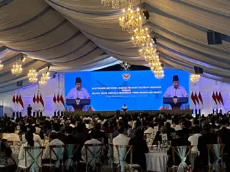 Presiden Prabowo pada acara pertemuan bersama Rektor di Istana Negera. Foto : Ist