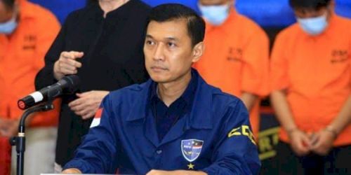 Dirtipidsiber Bareskrim Polri, Brigjen Himawan Bayu Aji saat memberikan keterangan pers. Foto : Ist