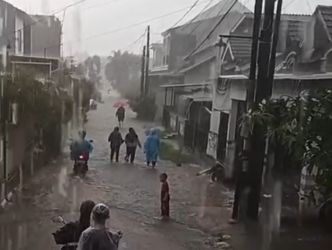 Salah satu wilayah Tangsel yang terdampak banjir. Foto : Ist
