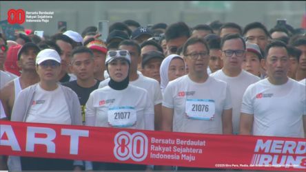 Ikur berpartisipasi dalam Merdeka Run Menkeu Sri Mulyani, Menkes Budi Gunadi serta Kapolri Jenderal Listyo Sigit. Foto : Ist
