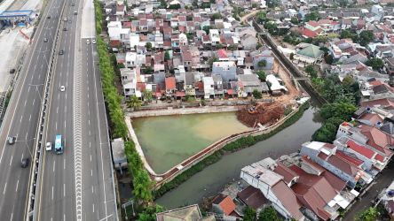 Tampak pembangunan Tandon di Puri Bintaro Indah, Ciputat, Selasa (12/8) istimewa