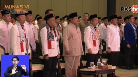 Presiden Prabowo saat menghadiri acara penutupan Muktamar PKS. Foto : Ist