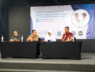 Disperindag Kota Tangsel menggelar Sosialisasi Pembinaan Industri Berbasis Tembakau dan/atau Cukai di Serpong, Kamis (16/10/2025). (Ist)