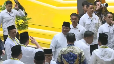 Presiden Prabowo menghadiri acara HUT GOLKAR ke 61. Foto : Ist