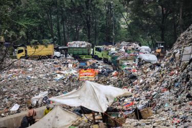 Pemkot Tangsel akan Nebraskan lahan penanganan sampah di TPA Cipeucang.
