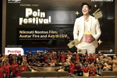 Telkomsel menggelar Nonton Bareng Telkomsel Poin Festival di CGV Maja Raya, Senin (19/1/2026).(Istimewa)
