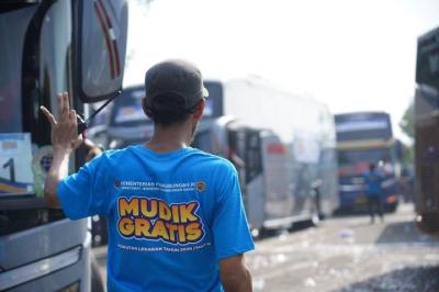 Ratusan bus mulai berdatangan membawa para pemudik yang kembali ke Kota Tangerang dan sekitarnya dari kampung halaman usai libur Lebaran 1447 H./2026 M, di Terminal Poris Plawad Kota Tangerang.