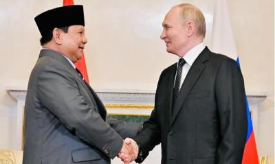 Presiden Prabowo dan Presiden Rusia Vladimir Putin. Foto : Ist