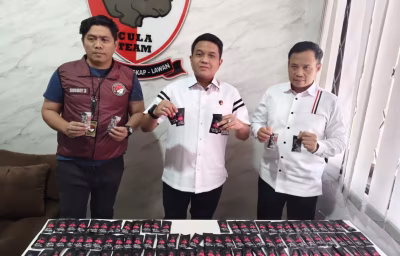Barang bukti cartridge vape elektrik.yang berhasol diamankan. Foto : Ist