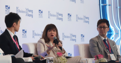 Ketua Asosiasi Pengusaha Indonesia (Apindo) Shinta Widjaja Kamdani saat menjadi pembicara Seminar Ekonomi.  Foto : Ist