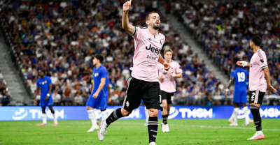 Selebrasi Edon Zhegrova membobol gawang Chelsea. Foto : Ist