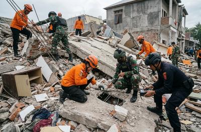 Pencarian korban gempa NTT. Foto : Ist