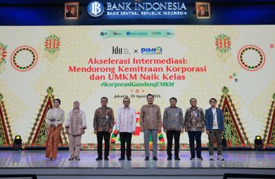 KARYA KREATIF INDONESIA. Suasana pembukaan Karya Kreatif Indonesia yang digelar Bank Indonesia di JICC Jakarta, beberapa waktu lalu. Kegiatan tersebut melibatkan 550 UMKM, serta 1.300 UMKM secara daring. IST
