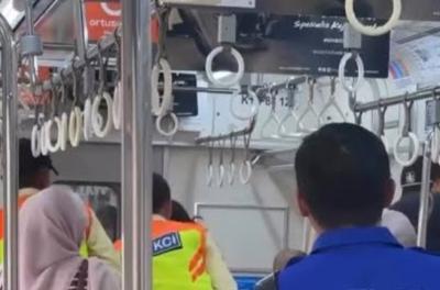 Penumpang Commuter Line nomor 1689 relasi Rangkasbitung–Tanah Abang melahirkan di dalam kereta saat perjalanan, Kamis (24/9/2026). Foto : Ist