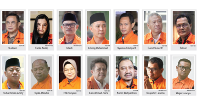 Daftar 14 Kepala Daerah yang tersangkut di KPK. Foto : Ist